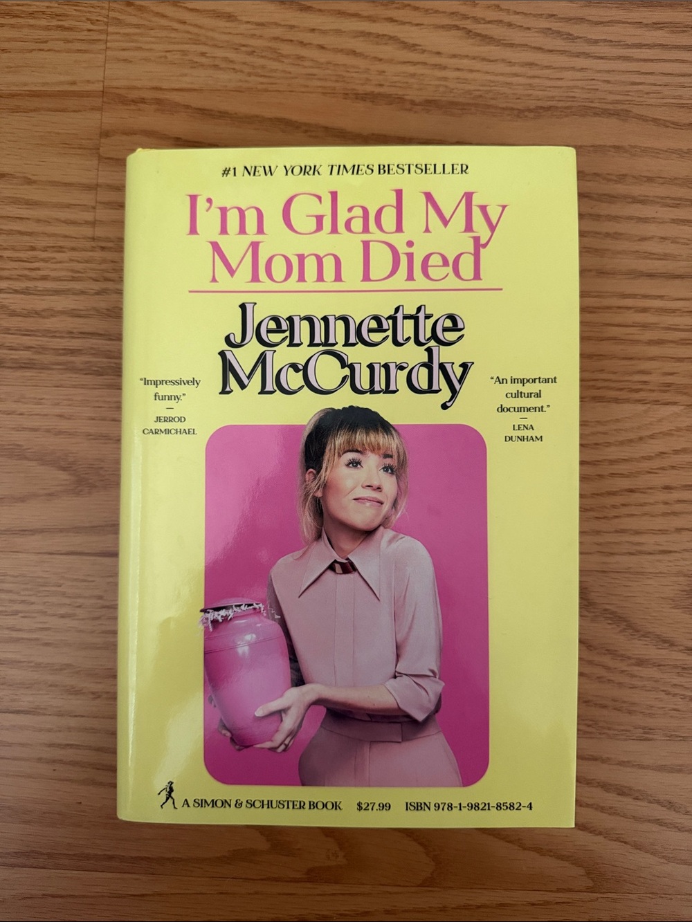 I'm Glad My Mom Died by Jennette McCurdy - Yellow & Pink Hardcover